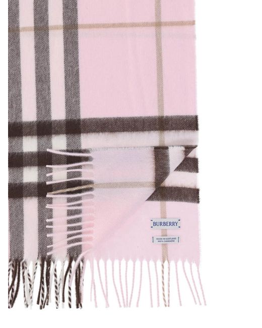Burberry White Scarfs Cashmere