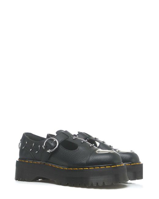 Dr. Martens Gray Bethan Piercing Platform Mary Jane Shoes