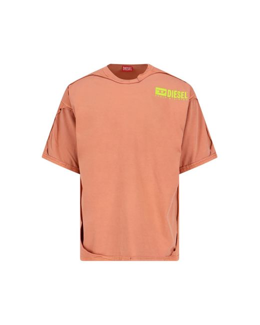 DIESEL Orange 't-box-dbl' T-shirt for men