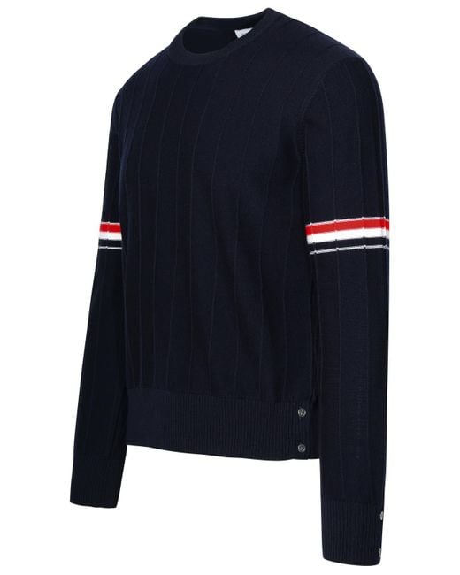 Thom Browne Blue Virgin Wool Sweater for men