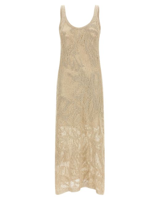 Brunello Cucinelli Natural Linen Long Dress