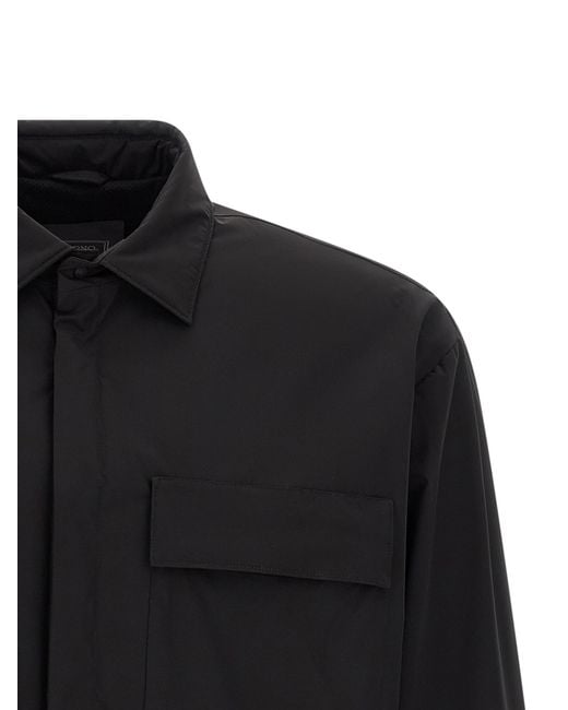 Herno Black Functional Overshirt for men