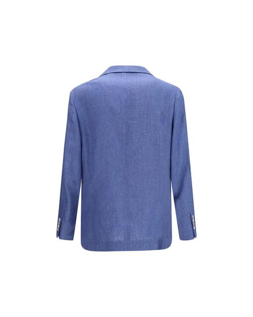 Brunello Cucinelli Blue Linen Full for men