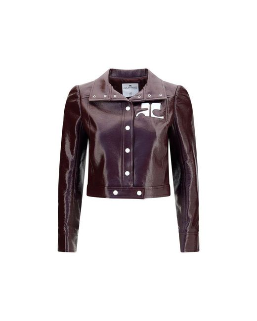 Courreges Purple Bordeaux Cotton Jacket