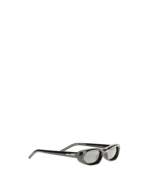 Saint Laurent White Tortoiseshell Sunglasses Acetate; Nylon