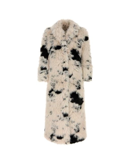 Entire studios White Printed Eco Fur Jacket