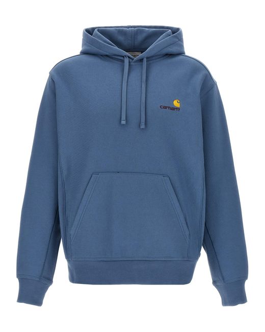Carhartt Blue American Script Hoodie for men