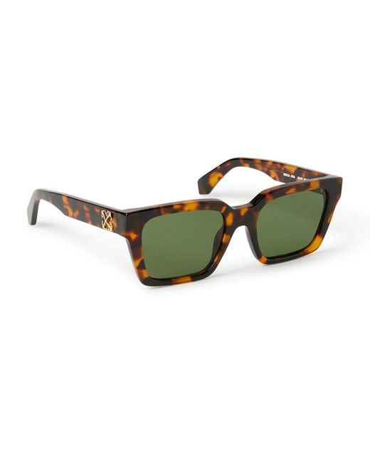 Off-White c/o Virgil Abloh Green Branson Tortoiseshell-effect Sunglasses for men
