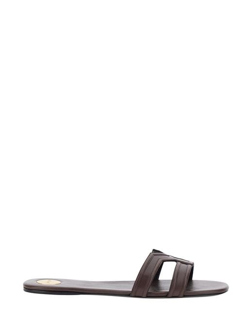 Saint Laurent White Sandals Mabrouka Leather Calf