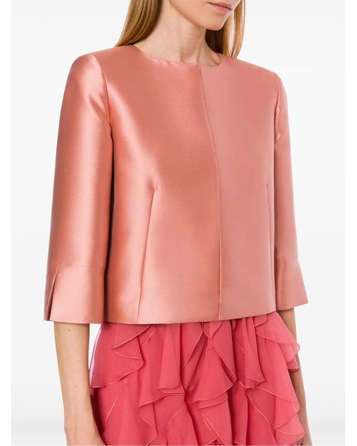 Alberta Ferretti Pink Satin Jacket