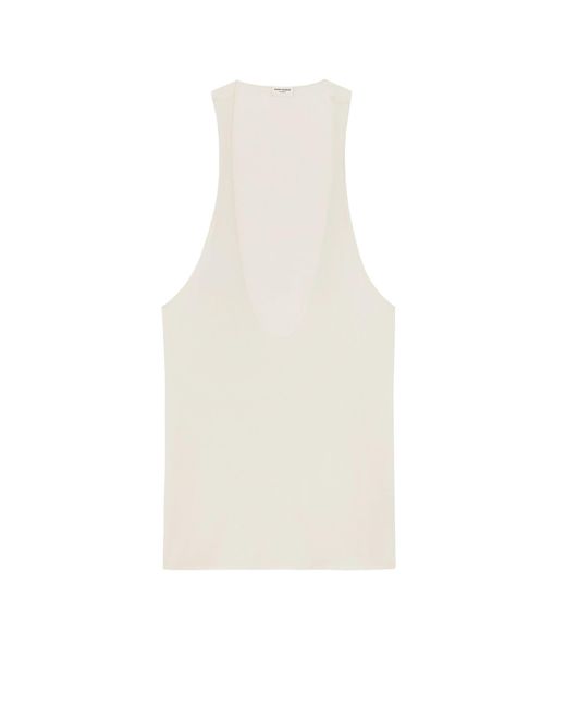 Saint Laurent White Tank Top