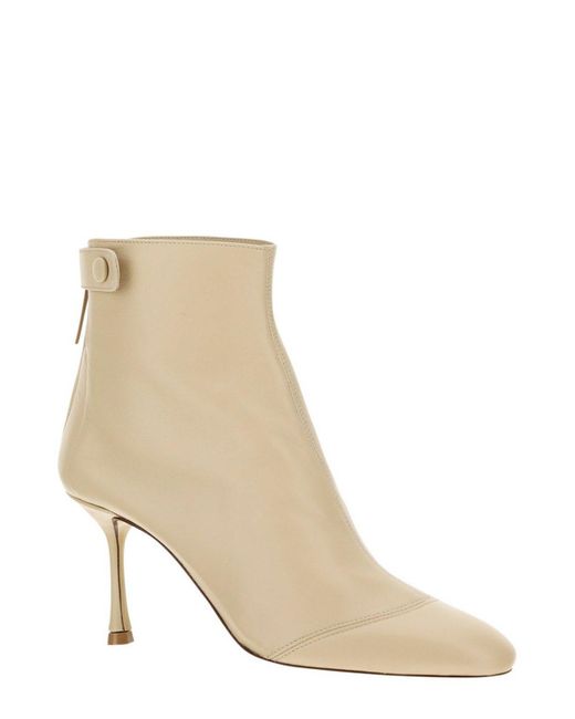 Francesco Russo Natural Round-Toe Ankle-Length Boots
