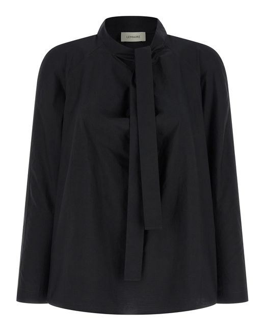 Lemaire Black 'Ascot' Blouse