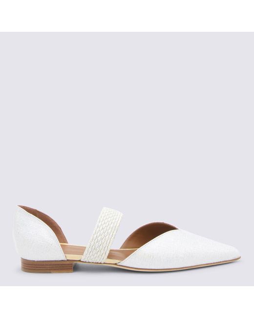Malone Souliers Multicolor White And Silver Leather Maisie Flats