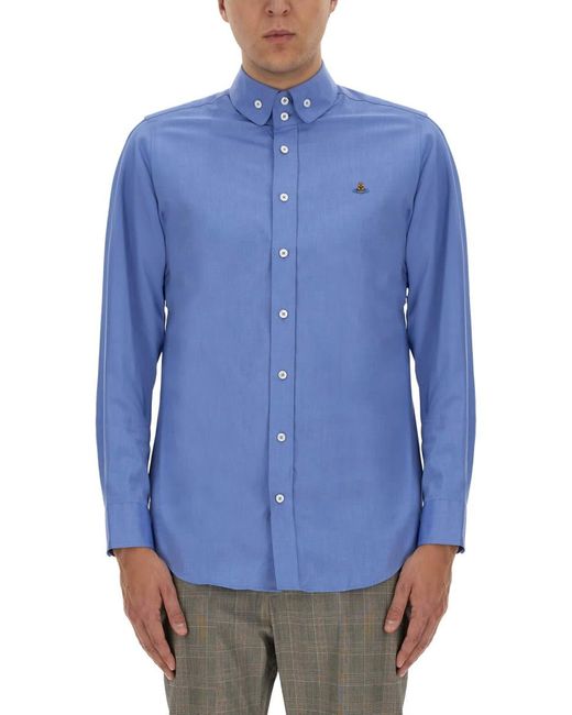 Vivienne Westwood Blue Shirt "Krall" for men