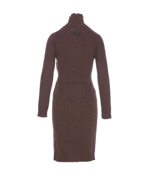 MM6 by Maison Margiela Brown Dresses Wool