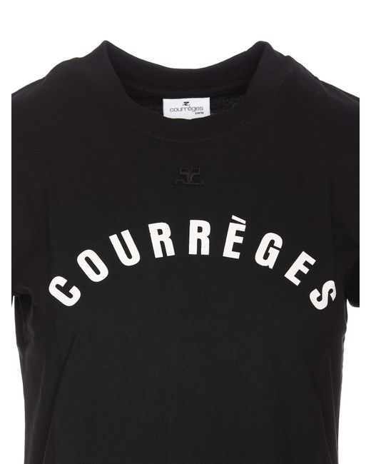 Courreges Black Courreges T-Shirts And Polos