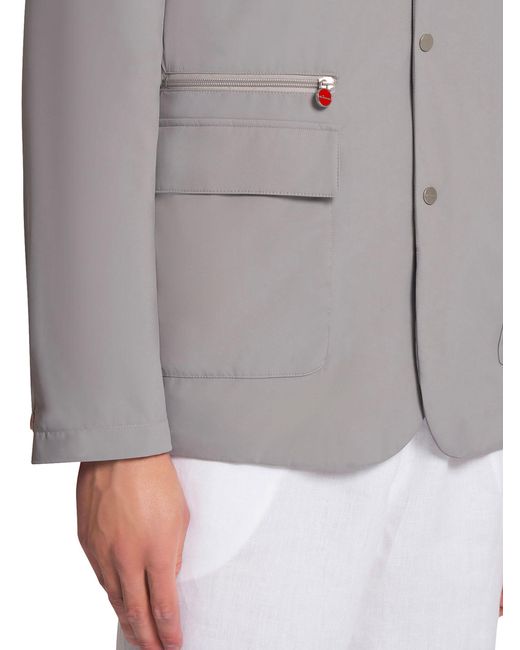 Kiton Gray Jacket Polyester for men