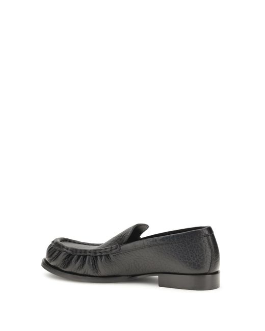 Dries Van Noten White Loafers Grained Calf Leather