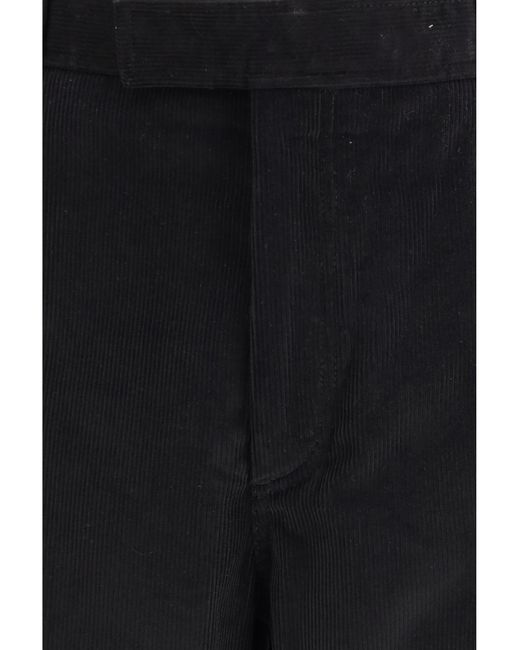Thom Browne Black Corduroy Chino Pants Cotton for men