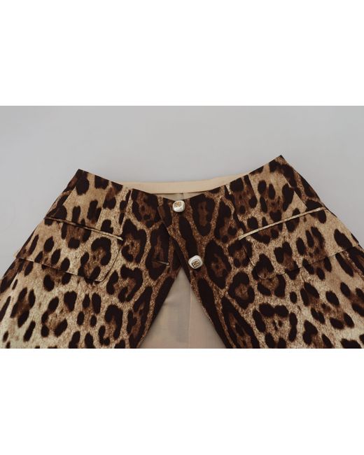 Dolce & Gabbana Black High Waist Leopard Mini Skirt