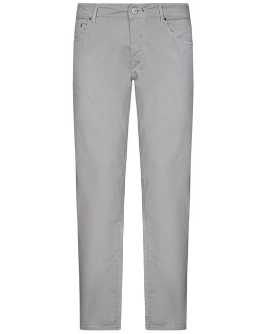 Hand Picked Gray Orvieto Trousers for men