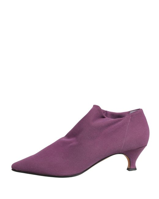 Dolce & Gabbana Purple Shoes Suede Ankle Boots