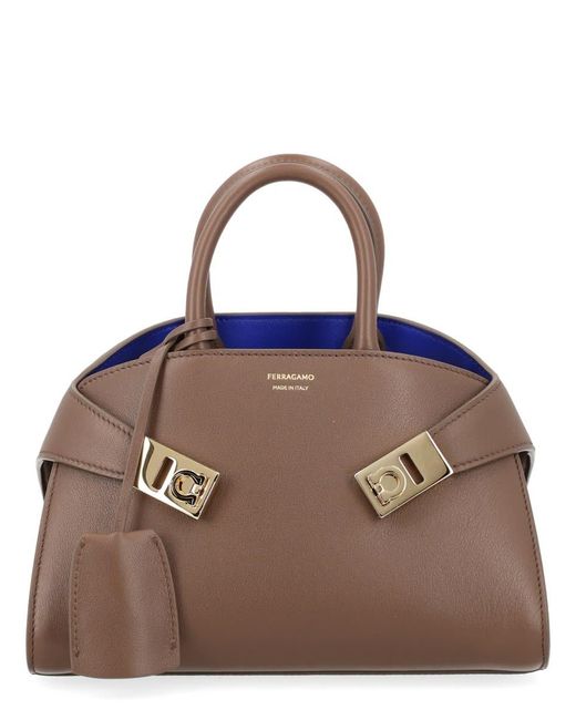 Ferragamo Brown Extra Small Hug Bag
