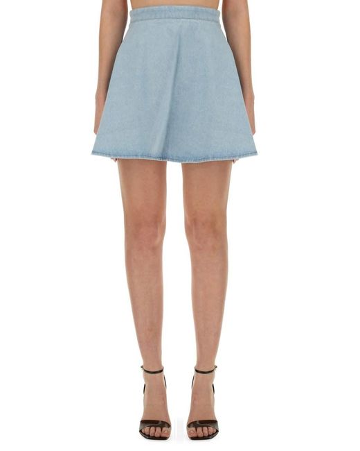 Nina Ricci Blue Mini Skirt