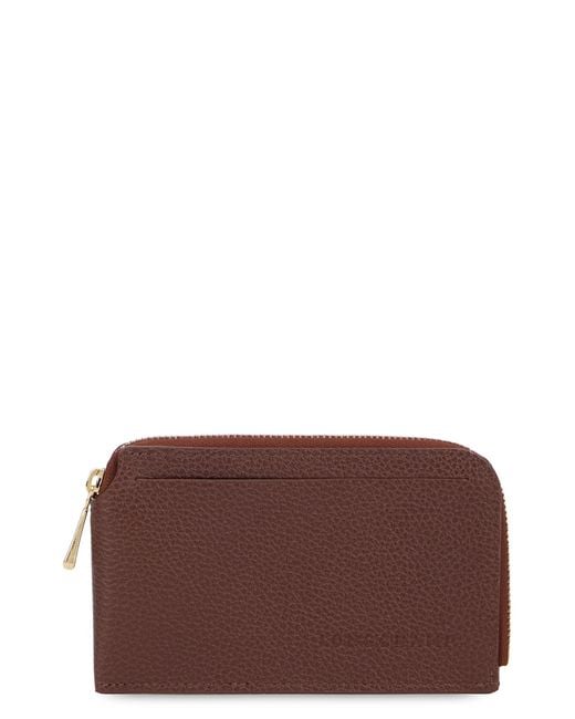 Longchamp Purple Leather Wallet & Purses