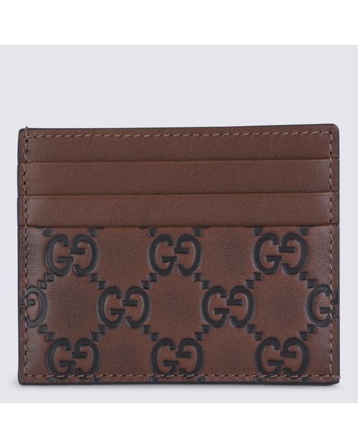 Gucci Brown Wallets _Calf Skin for men