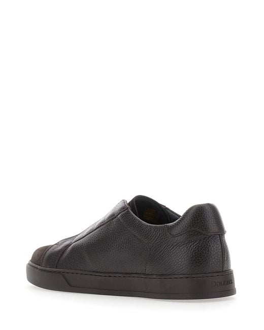 Doucal's Black Sneakers Spencer Calfskin Calf Trainers for men