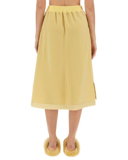 Jil Sander Yellow Midi Skirt