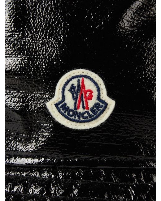 Moncler Black Logo Patch Bucket Hat
