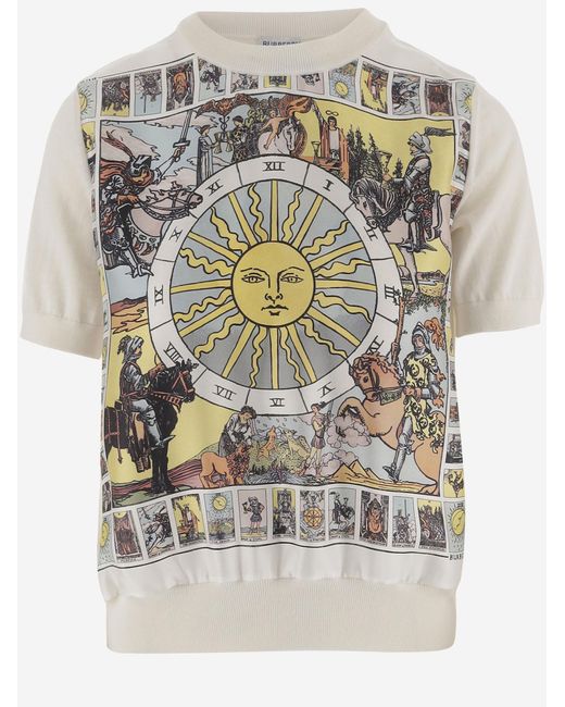 Burberry Gray T-Shirt With Print Wool T-Shirts & Jerseys