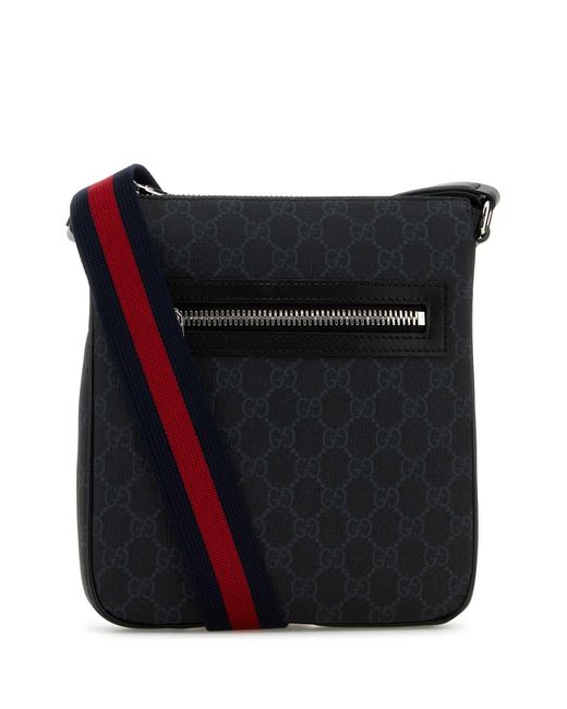 Gucci Black Gg Supreme Fabbro Gg Crossbody Bag for men