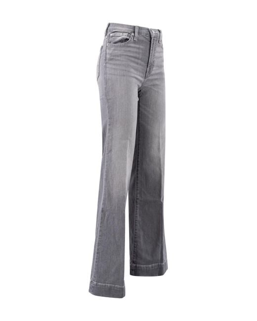 7 For All Mankind Gray Modern Dojo High-Rise Flared Jeans