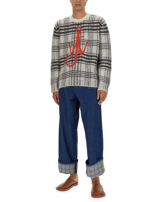 J.W. Anderson Gray Knitwear Jersey Nylon Wool Mohair Jumpers for men