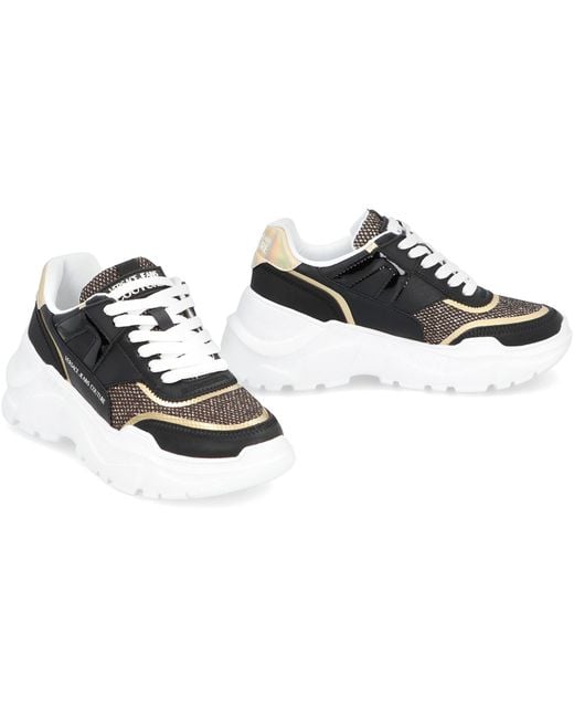 Versace Jeans Couture Black Speed Track Low-Top Sneakers Trainers