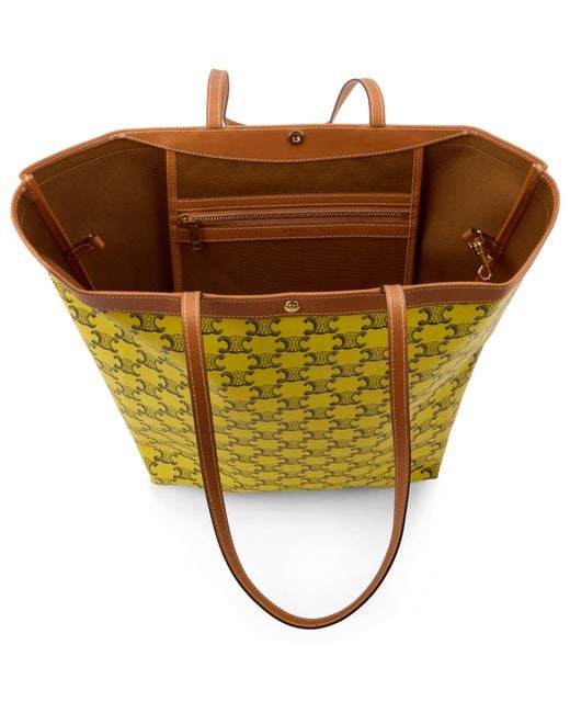 Céline Yellow Tote Bag Triomphe Calfskin