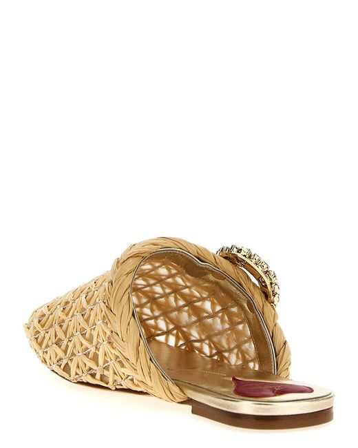 Roger Vivier 'Bab Viv' Mules in Natural | Lyst