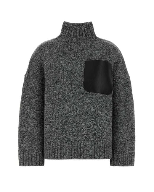 J.W. Anderson Black Melange Wool Blend Sweater
