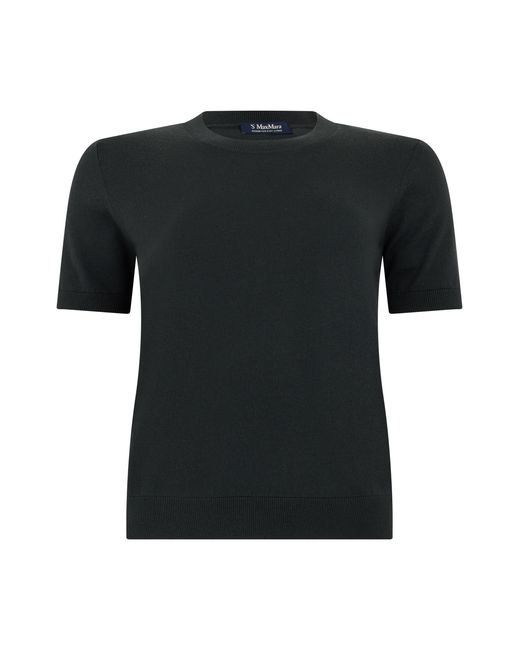 Max Mara Black Short-Sleeve T-Shirt Cotton T-Shirts & Jerseys