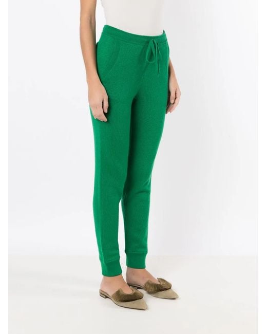 Valentino Green Drawstring Wool Trousers
