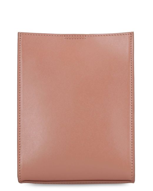 Jil Sander Pink Tangle Leather Crossbody Bag