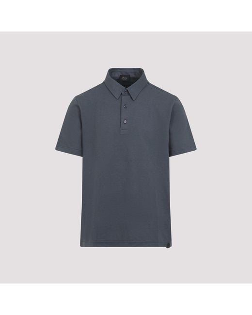 Brioni Blue Ss Polo for men