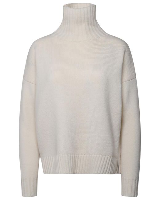 Max Mara Gray Gianna Ivory Cashmere Blend Sweater