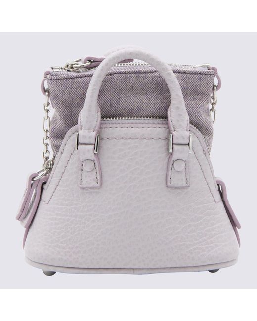 Maison Margiela Gray Leather Classique Baby Shoulder Bag