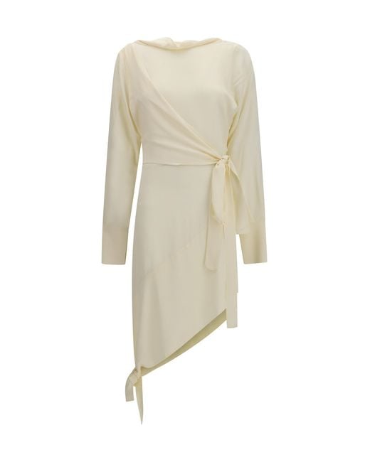 Francesco Murano Natural Chemisier Dress Acetate; Silk