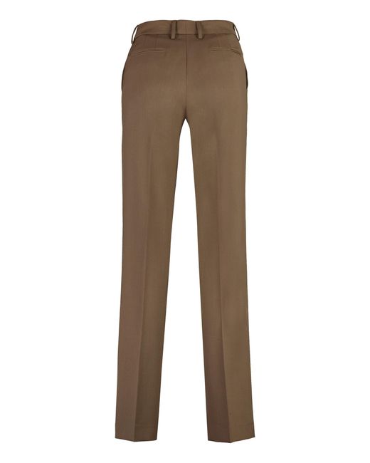 PT Torino Brown Ambra Wool Blend Trousers